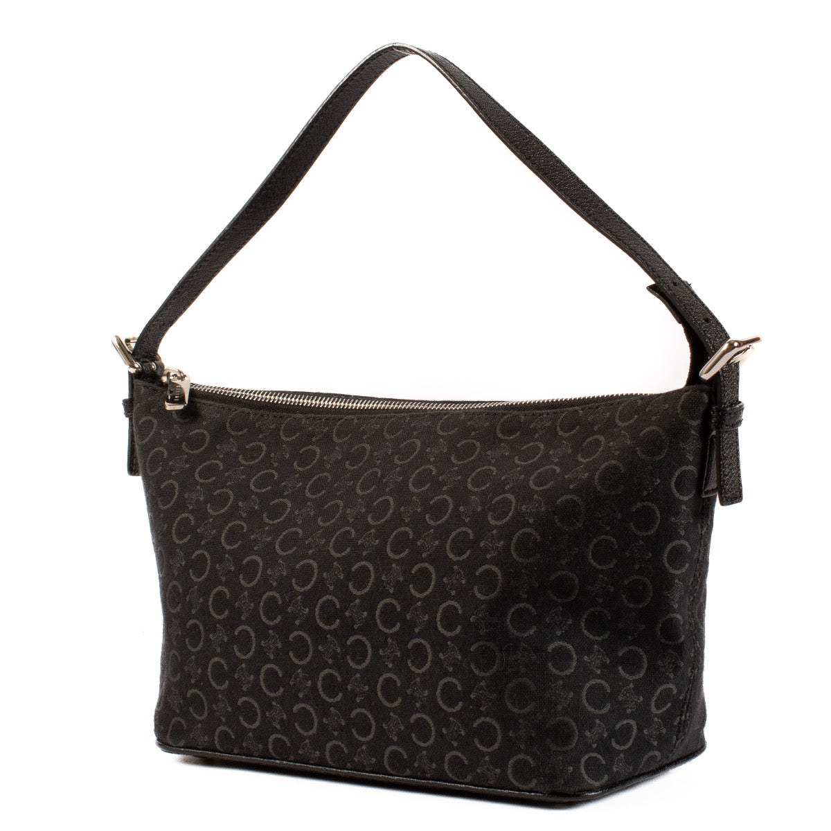 shop 100% authentic second hand Celine Black Triomphe Canvas Baguette Bag on Labellov.com