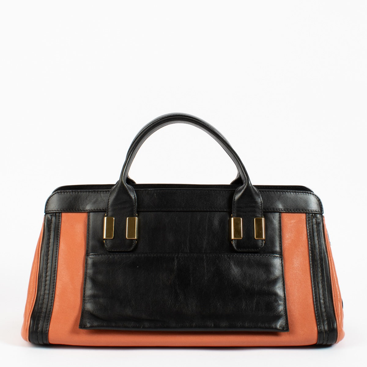 Chloé Salmon/Zwart Geitenleer Medium Alice Satchel