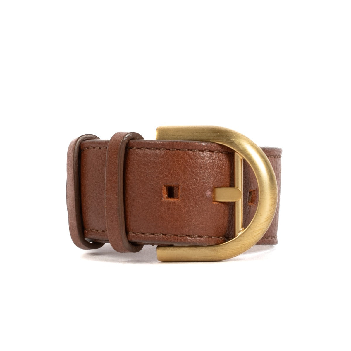 Delvaux Brown Leather Brillant Bracelet