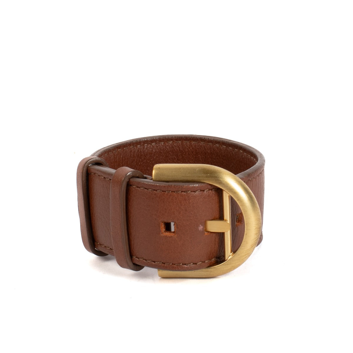 Delvaux Brown Leather Brillant Bracelet