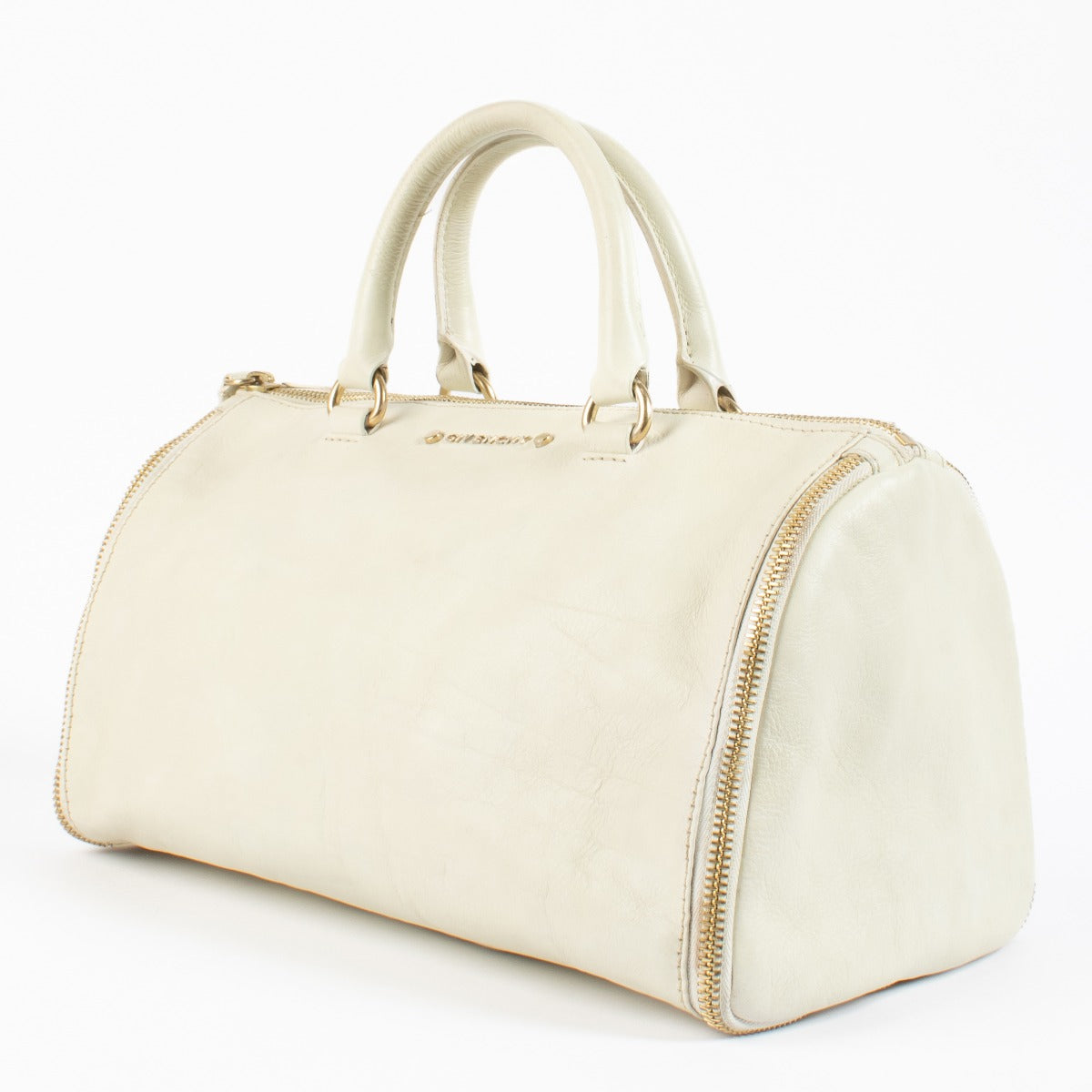 Sac Boston en cuir crème Givenchy