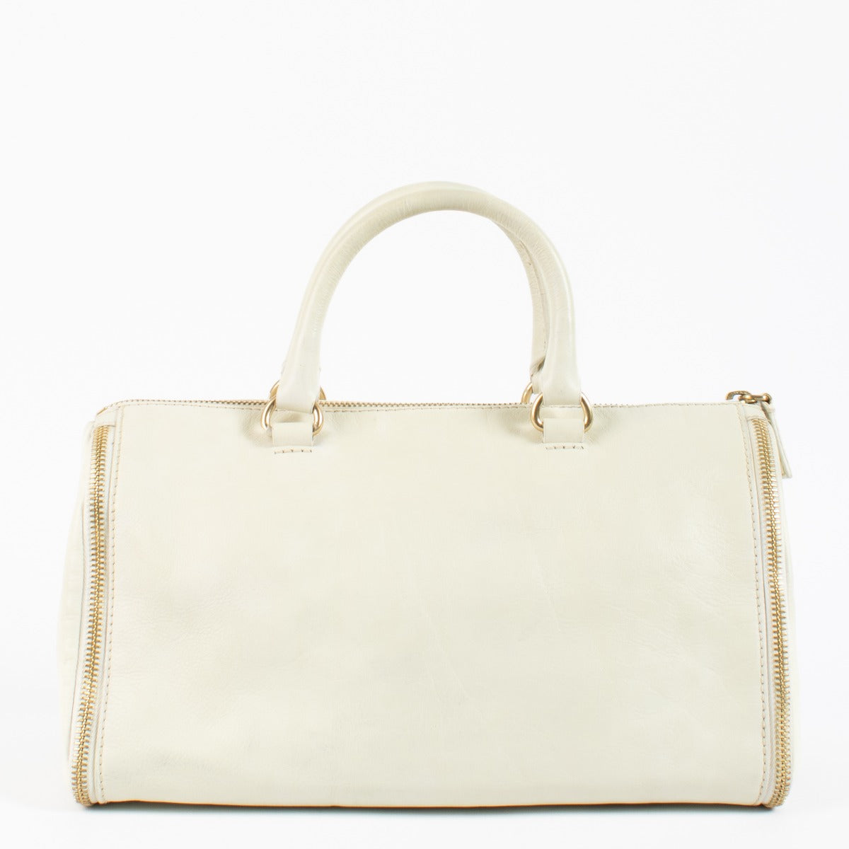 Sac Boston en cuir crème Givenchy