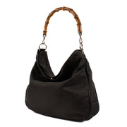 shop 100% authentic second hand Gucci Black Nylon Bamboo Hobo Bag on Labellov.com