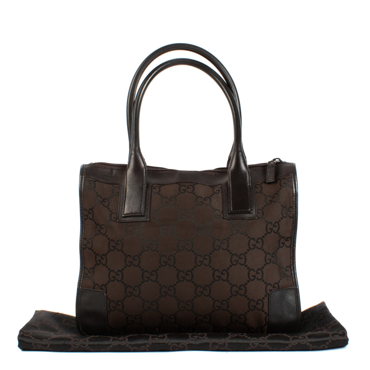 Gucci Brown GG Nylon Tote Bag