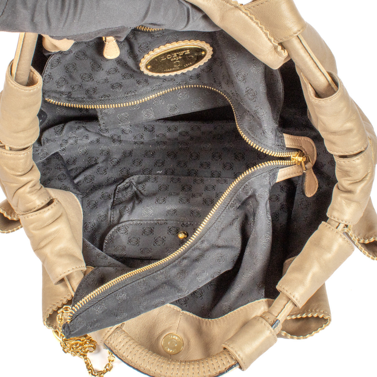 Loewe Matgouden Metallic Etui Tas