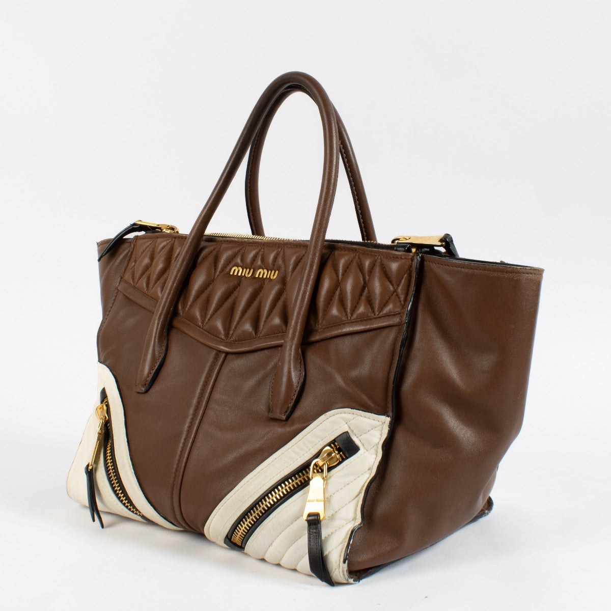 Shop 100% authentic second hand Miu Miu Multicolor Biker Tote Bag on Labellov.com