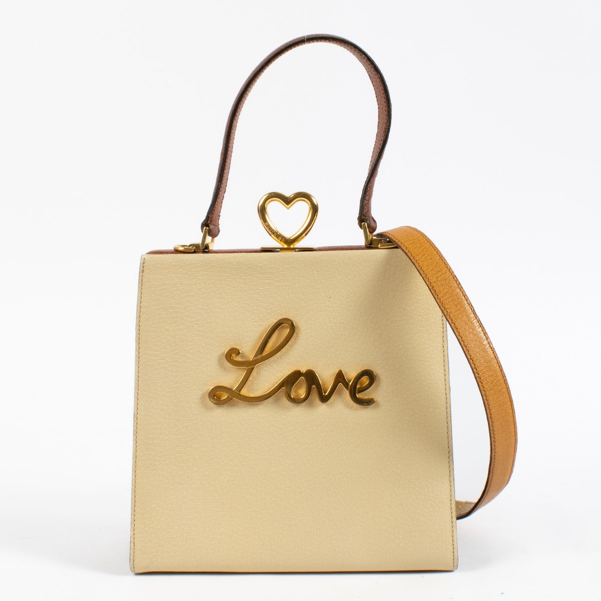 Shop 100% authentic second hand Moschino Beige Love Vintage Bag on Labellov.com