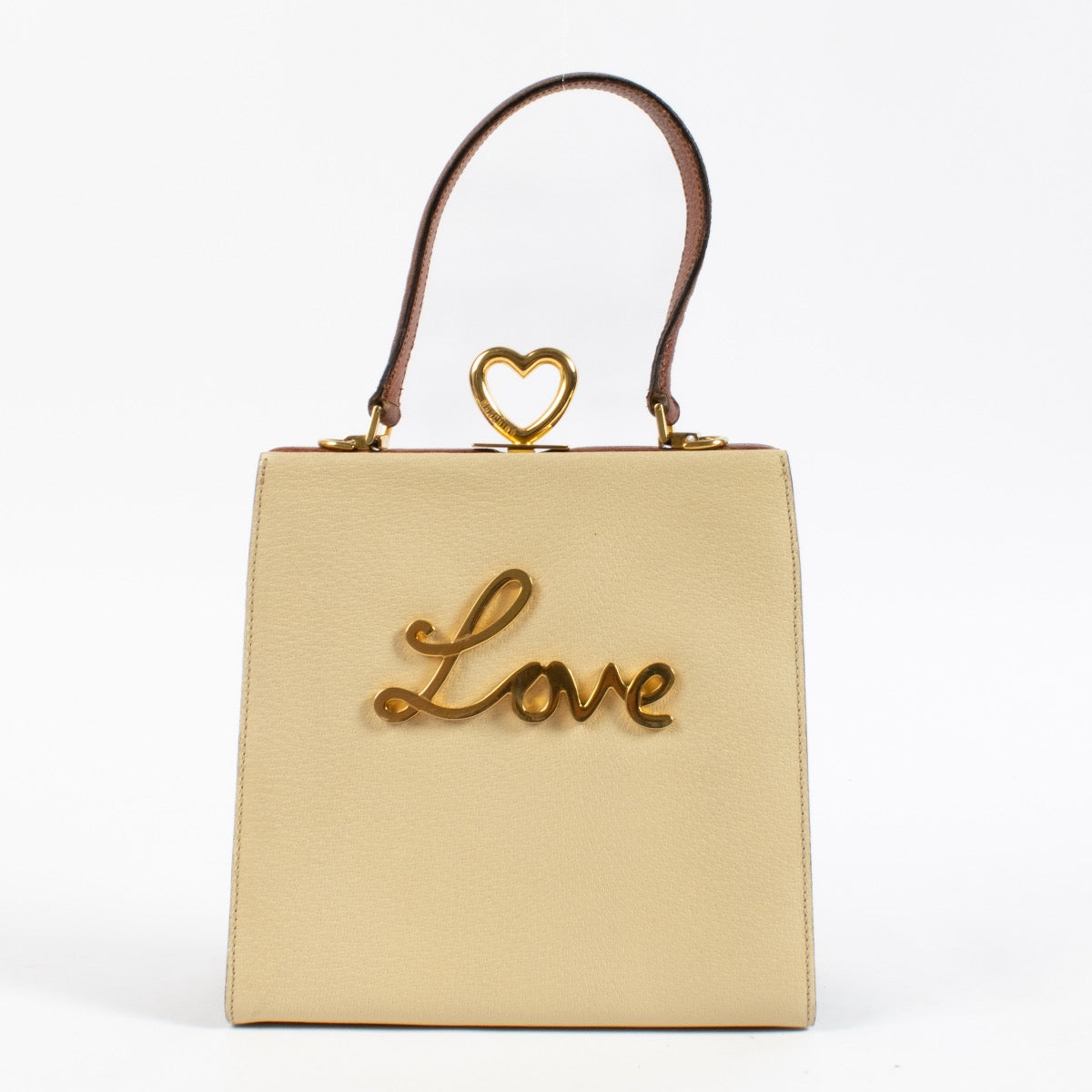 Shop 100% authentic second hand Moschino Beige Love Vintage Bag on Labellov.com