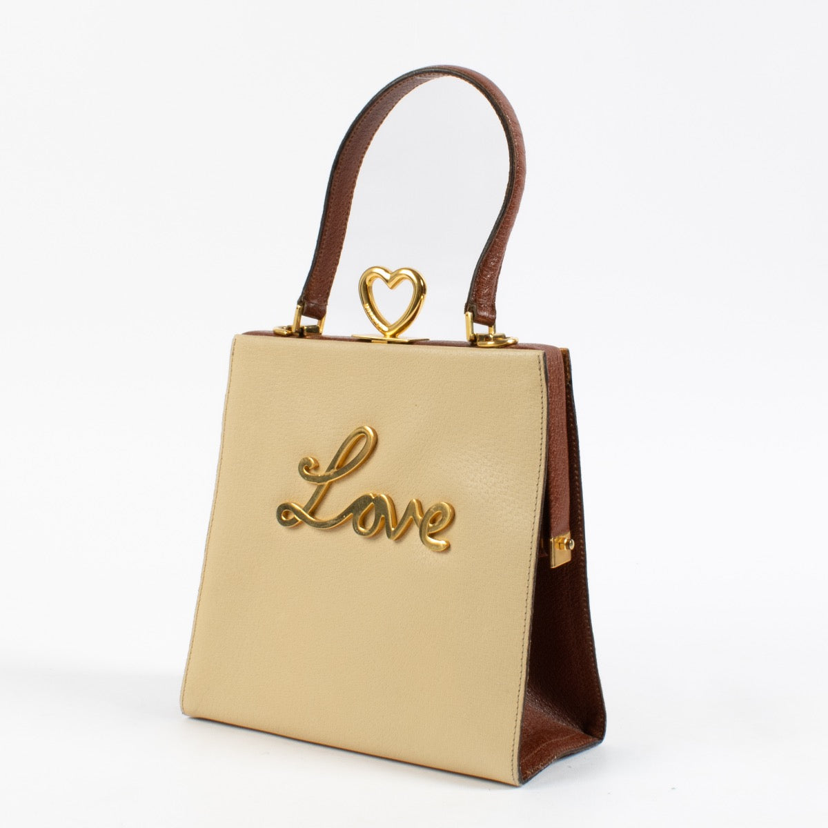 Shop 100% authentic second hand Moschino Beige Love Vintage Bag on Labellov.com
