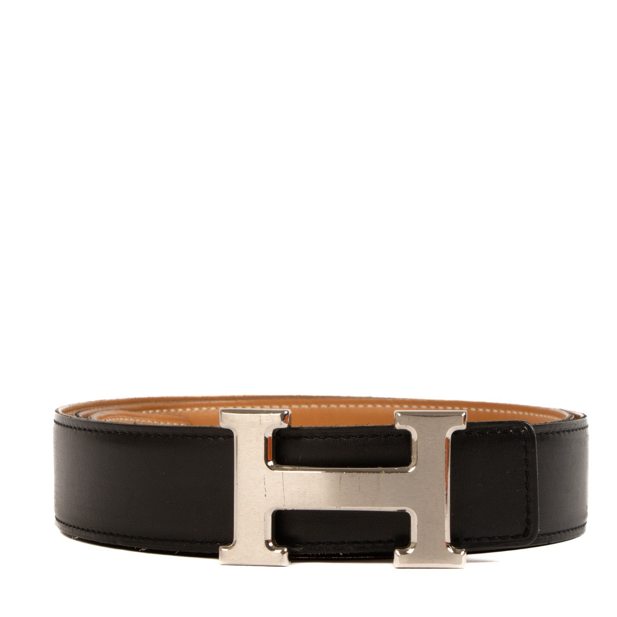 Shop 100% authentic second-hand Hermès Black Reversible H Buckle Belt on Labellov.com