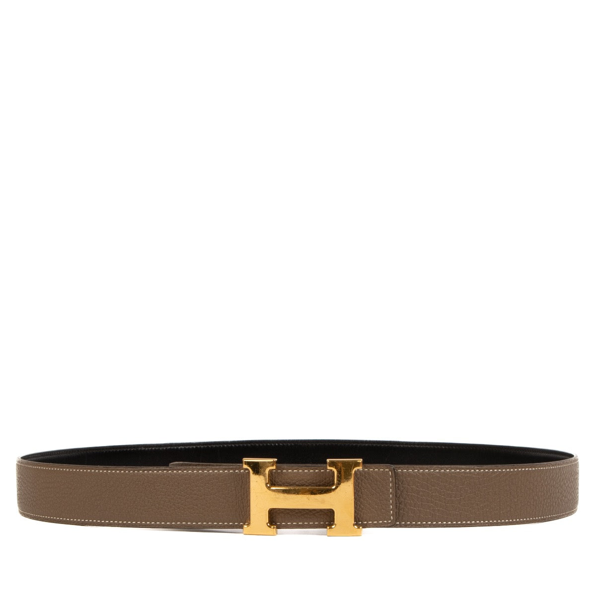 Shop 100% authentic second-hand Hermès Grey Reversible H Buckle Belt on Labellov.com