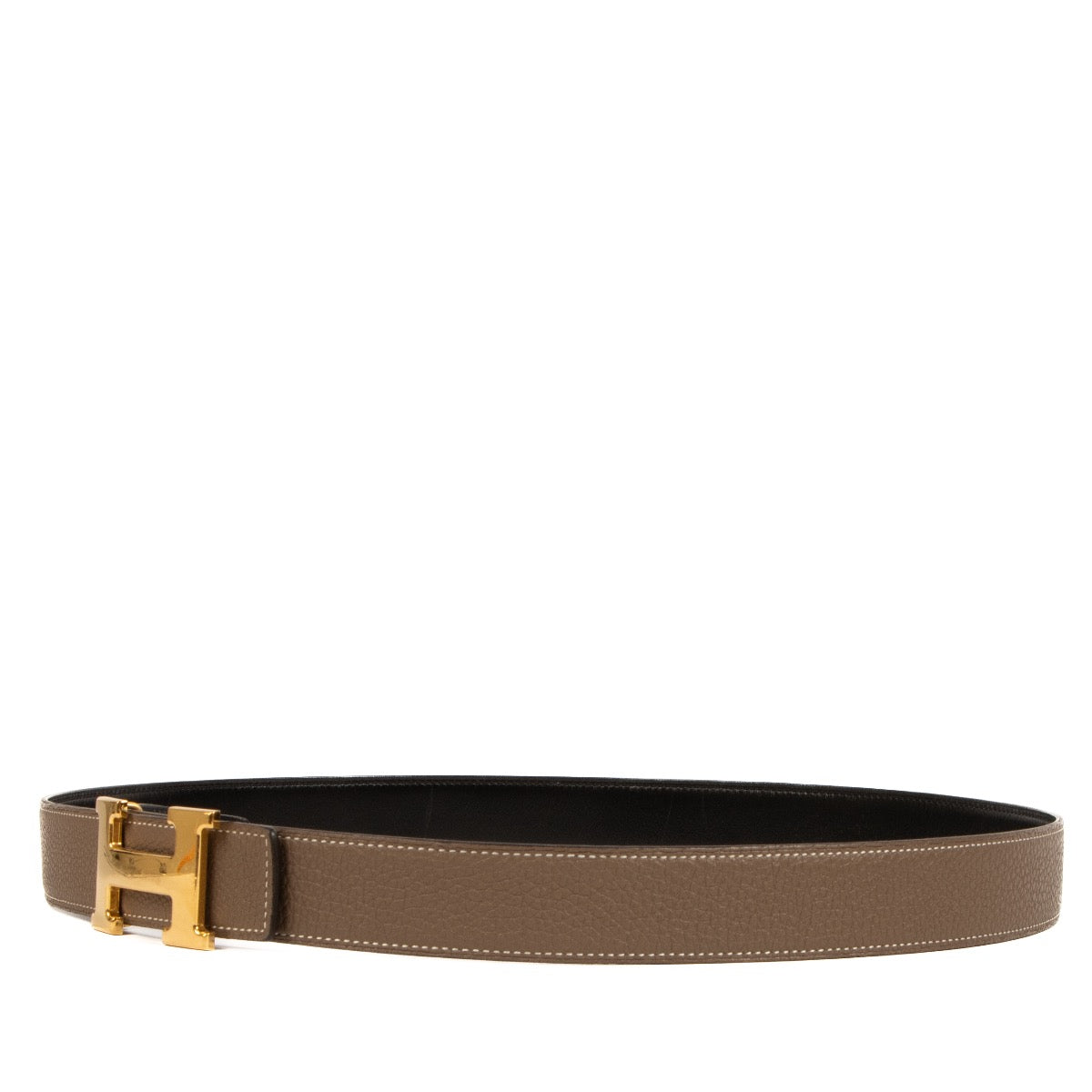 Shop 100% authentic second-hand Hermès Grey Reversible H Buckle Belt on Labellov.com