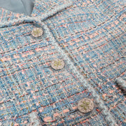 Buy an authentic second hand Chanel Cruise 2013 Pastel Blue Lesage Tweed Jacket - Size 50FR in very good condition at Labellov