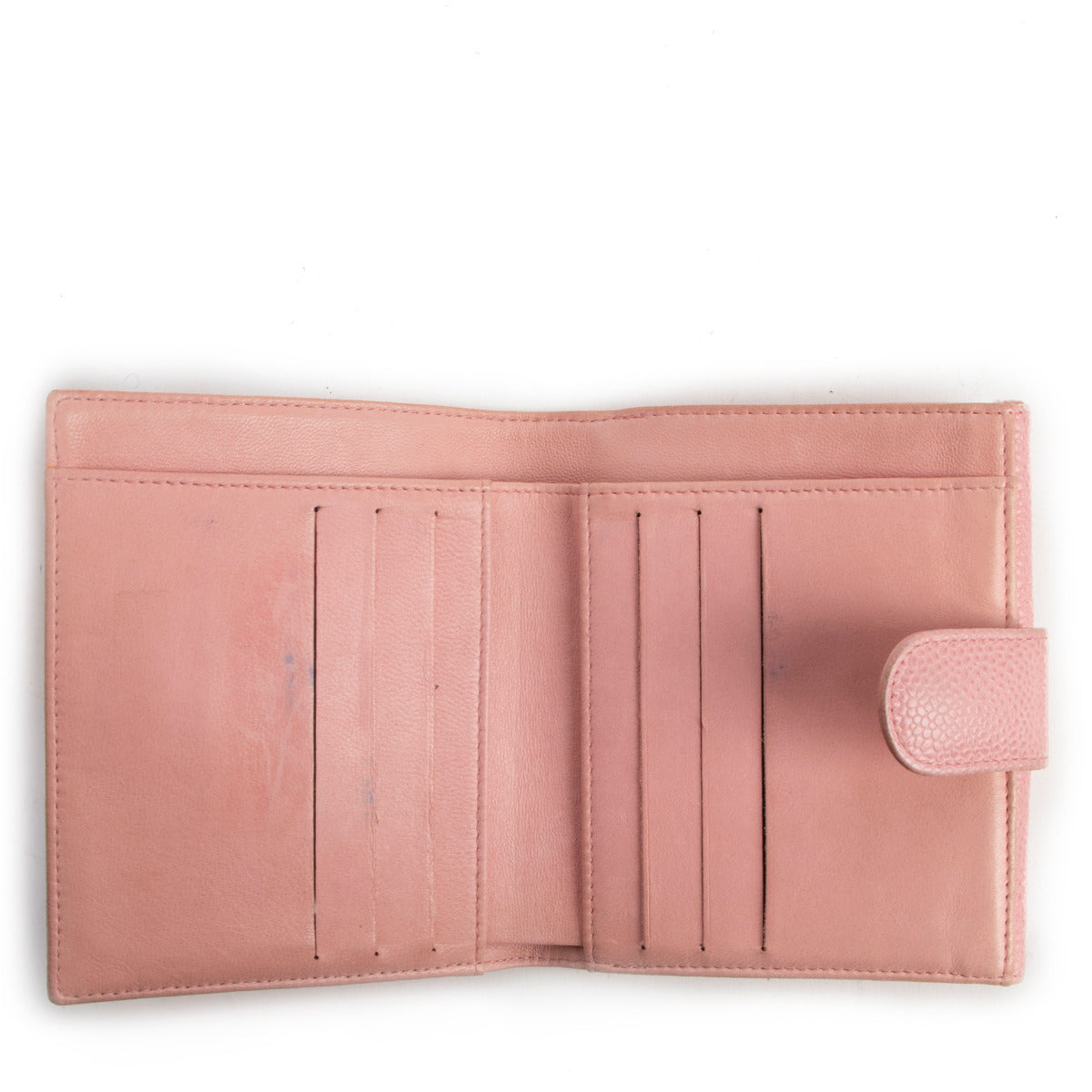 Chanel Pink Caviar Leather Timeless CC Wallet