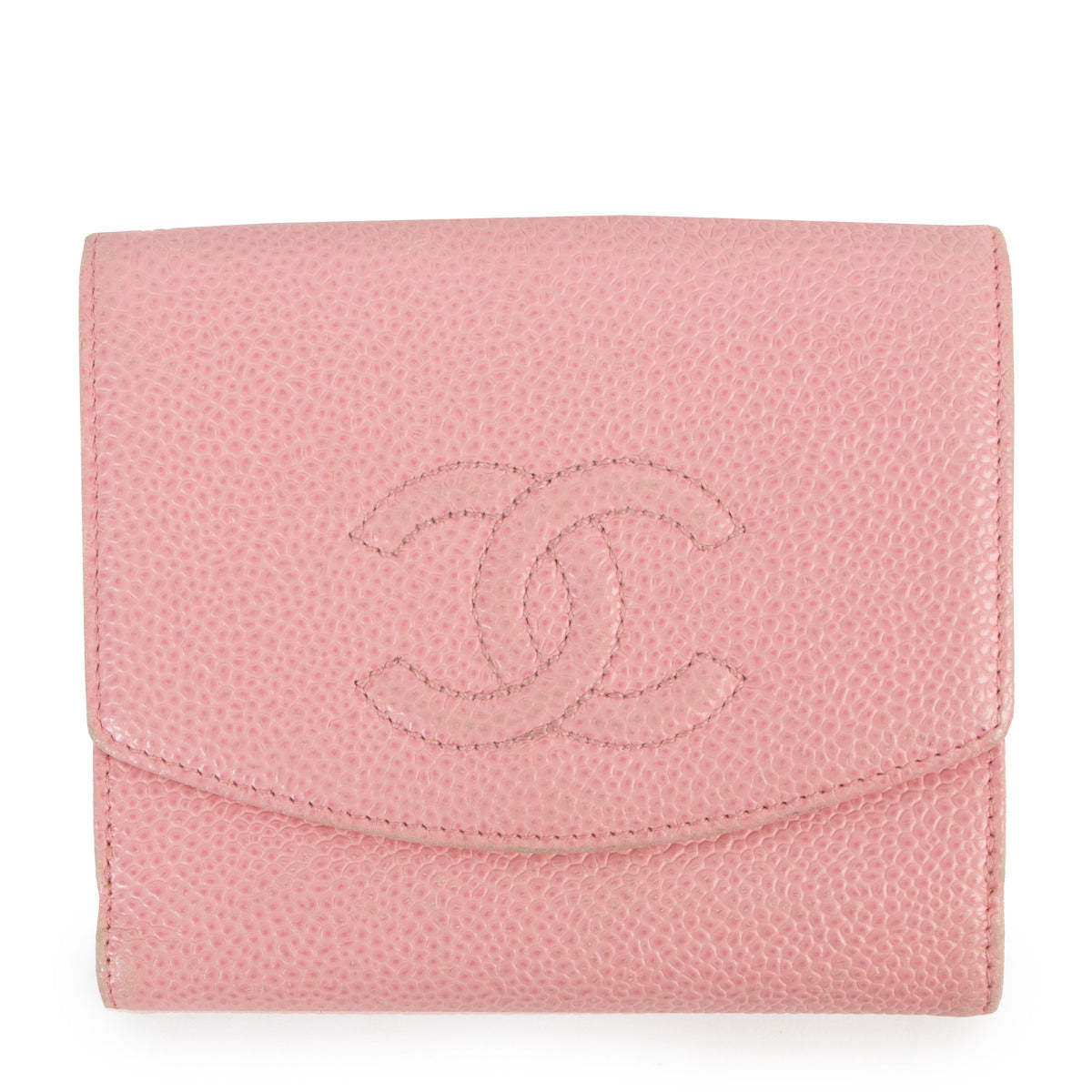 Chanel Pink Caviar Leather Timeless CC Wallet