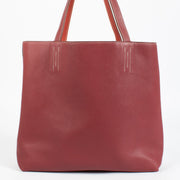 Authentic preloved Hermès Double Sens 45 Rouge Grenat/Rouge Pivoine Clemence on Labellov.com