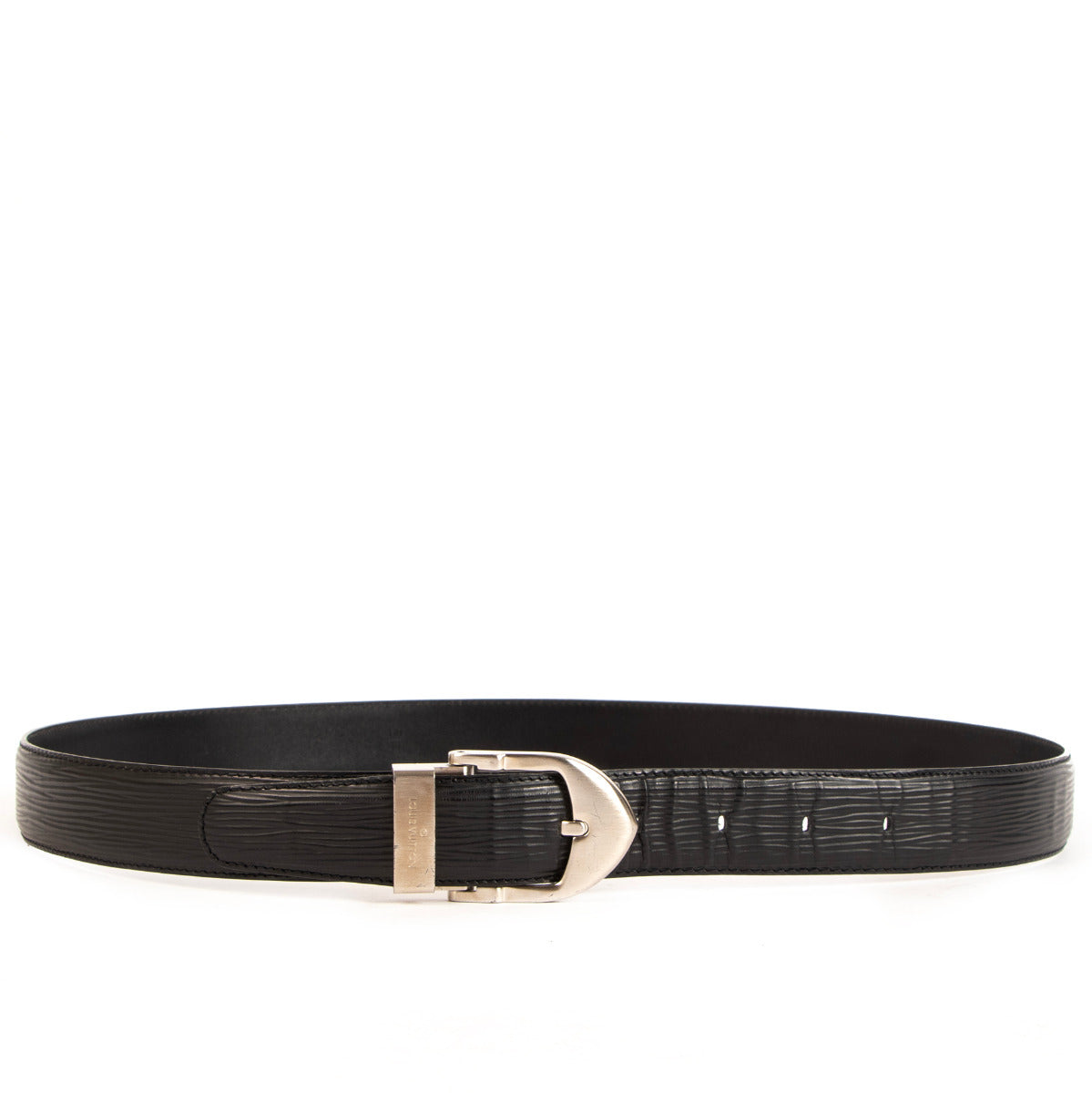 Louis Vuitton Ceinture Classic Vintage Black Epi Leather Belt - Size 110