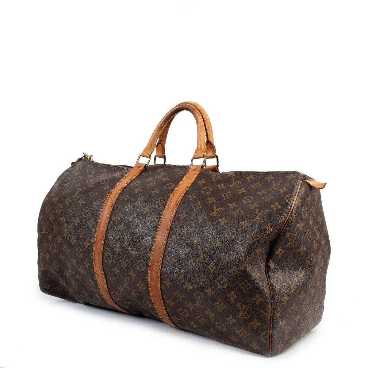 Buy an authentic second hand Louis Vuitton Keepall 55 Monogram Canvas in good pre-loved condition at Labellov