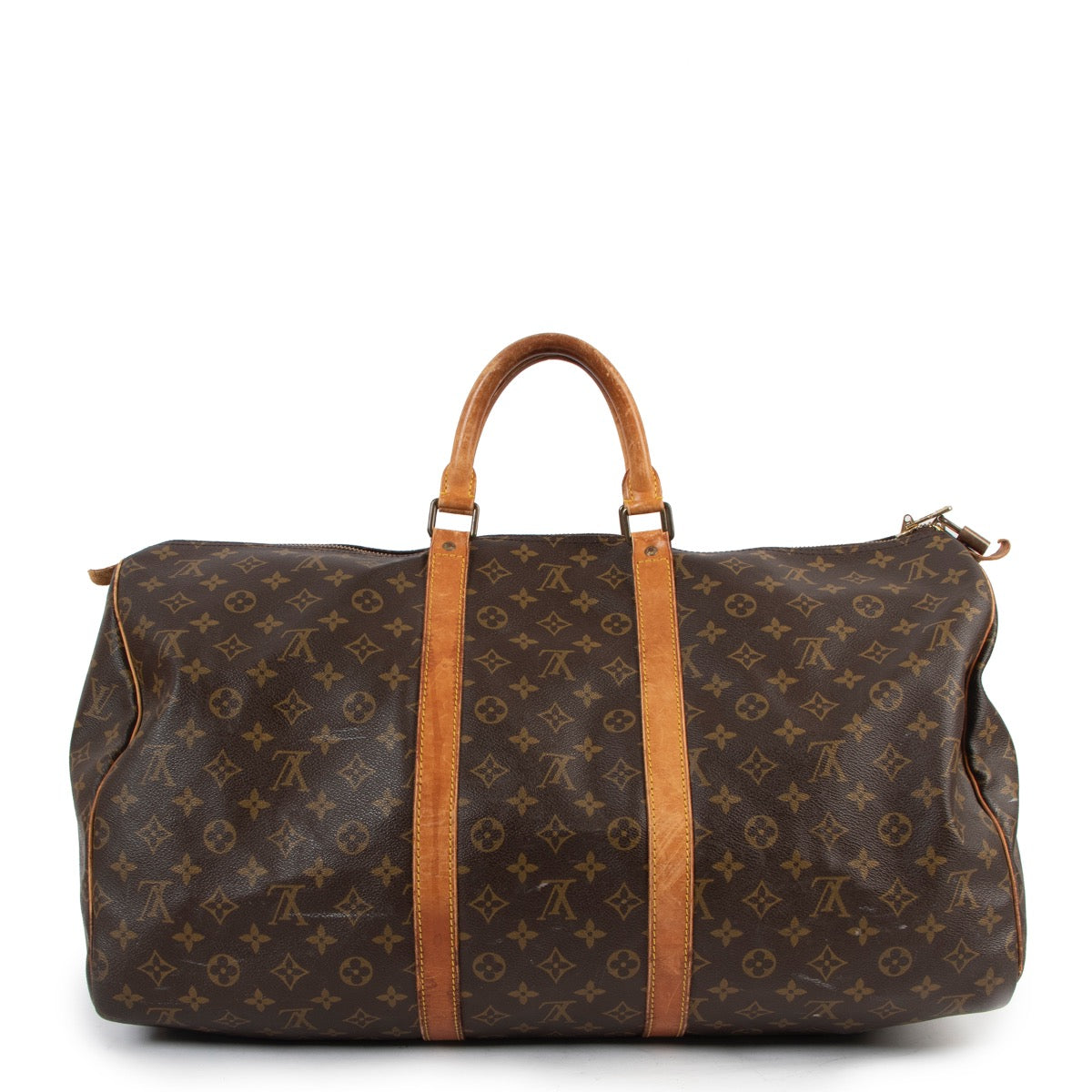Buy an authentic second hand Louis Vuitton Keepall 55 Monogram Canvas in good pre-loved condition at Labellov