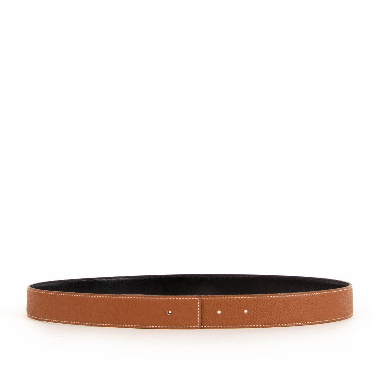 Hermès Reversible Gold Evergrain/Black Box Leather Belt