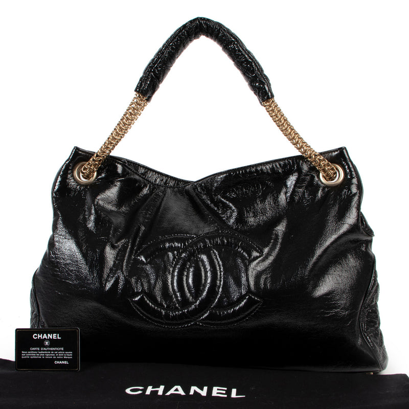 Chanel Black Patent Shoulder Bag