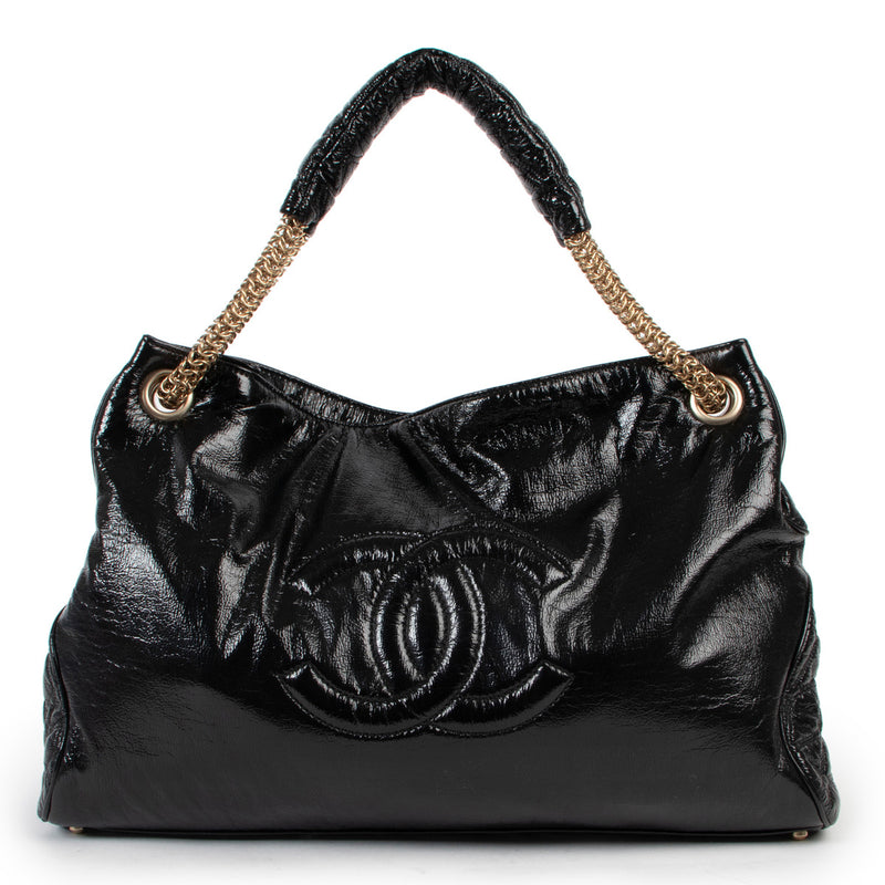 Chanel Black Patent Shoulder Bag