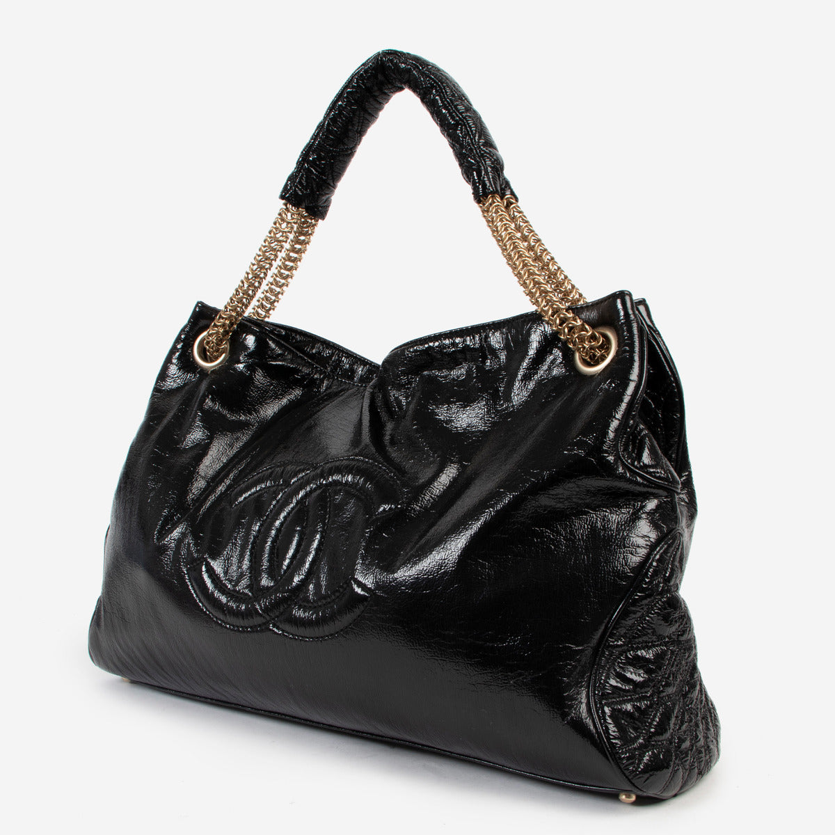 Chanel Black Patent Shoulder Bag