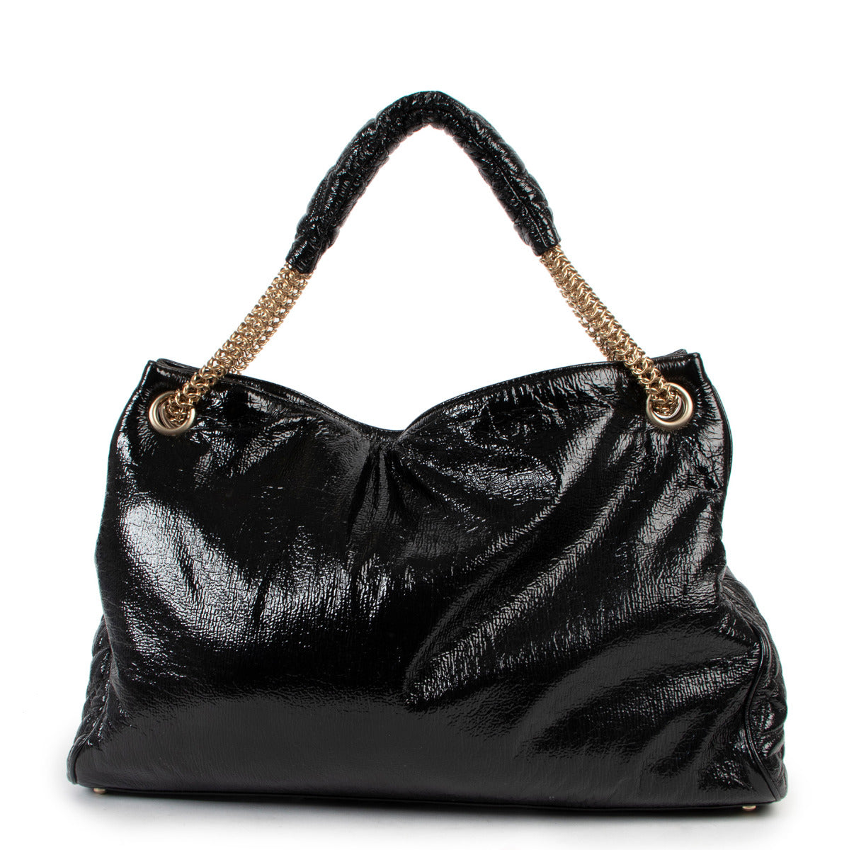 Chanel Black Patent Shoulder Bag
