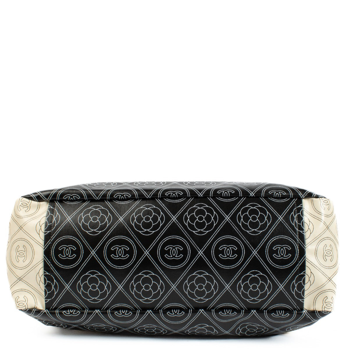 Authentic second hand Chanel 18S Coated Canvas Camellia Deauvillle Shopping Tote Bag on Labellov.com