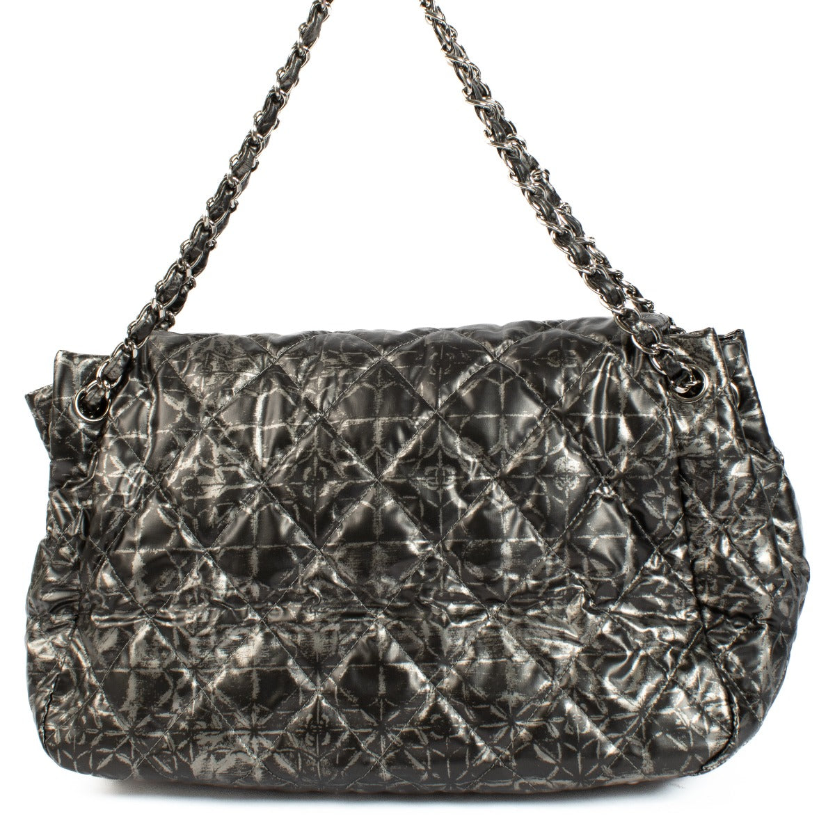 Chanel Printed Quilted Nylon Accordion Flap Bag