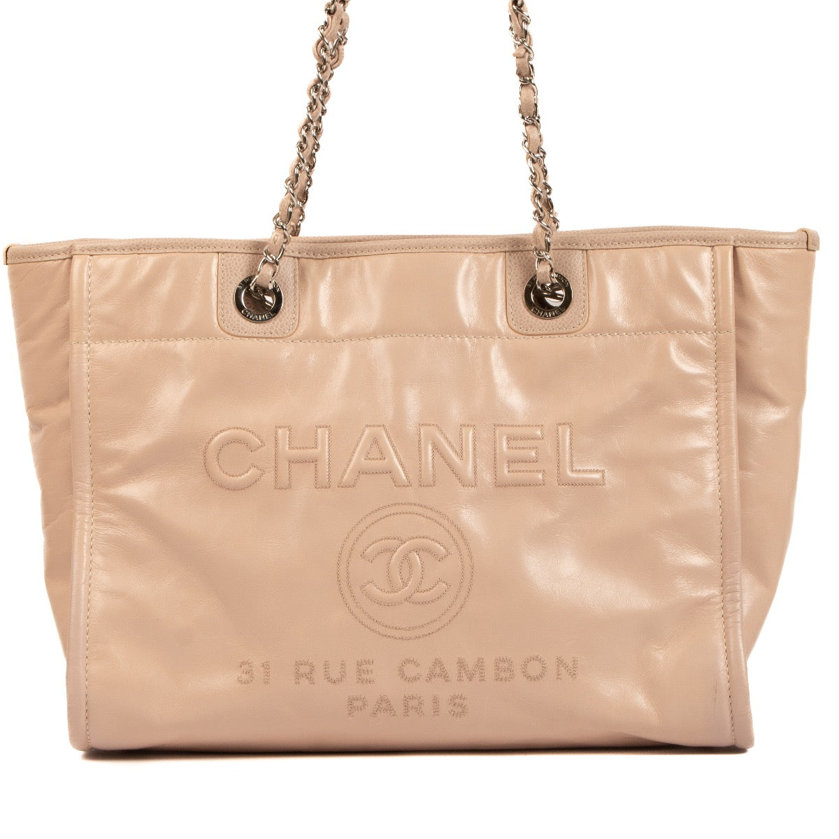 Shop 100% authentic second-hand Chanel Pink Deauville Shoulder bag on Labellov.com