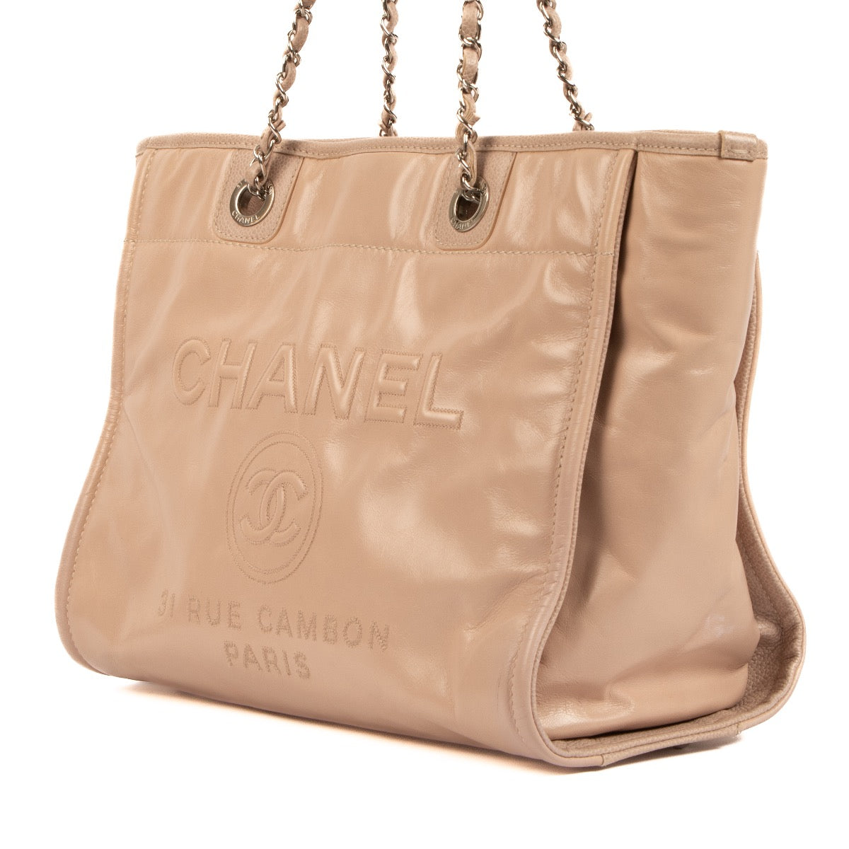 Shop 100% authentic second-hand Chanel Pink Deauville Shoulder bag on Labellov.com