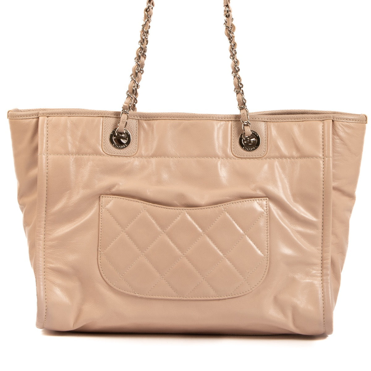 Shop 100% authentic second-hand Chanel Pink Deauville Shoulder bag on Labellov.com