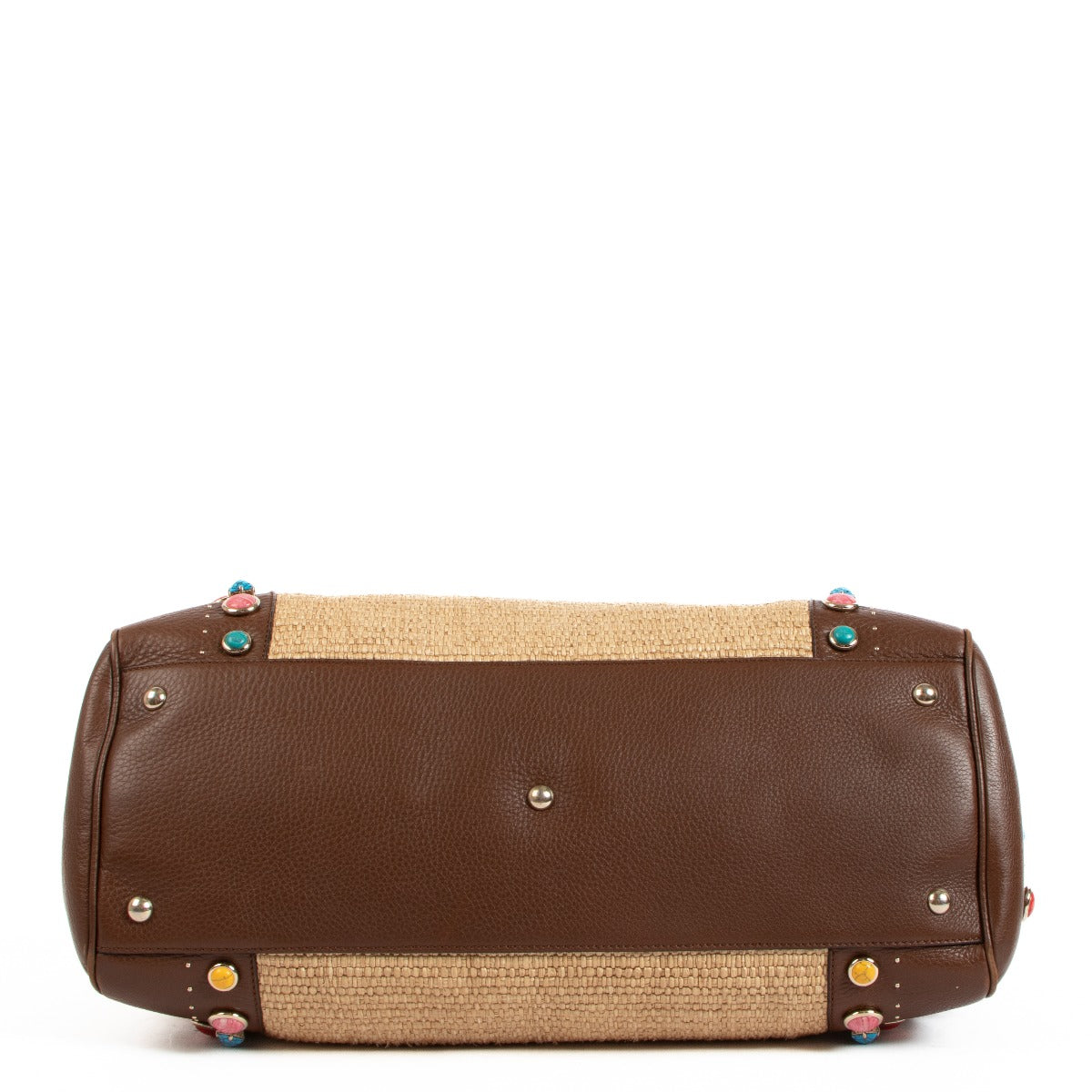 Gucci Raffia Large Bamboo Shopper