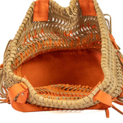 Shop 100% authentic second-hand Loewe Orange Woven Leather and Suede Tote Bag on Labellov.com