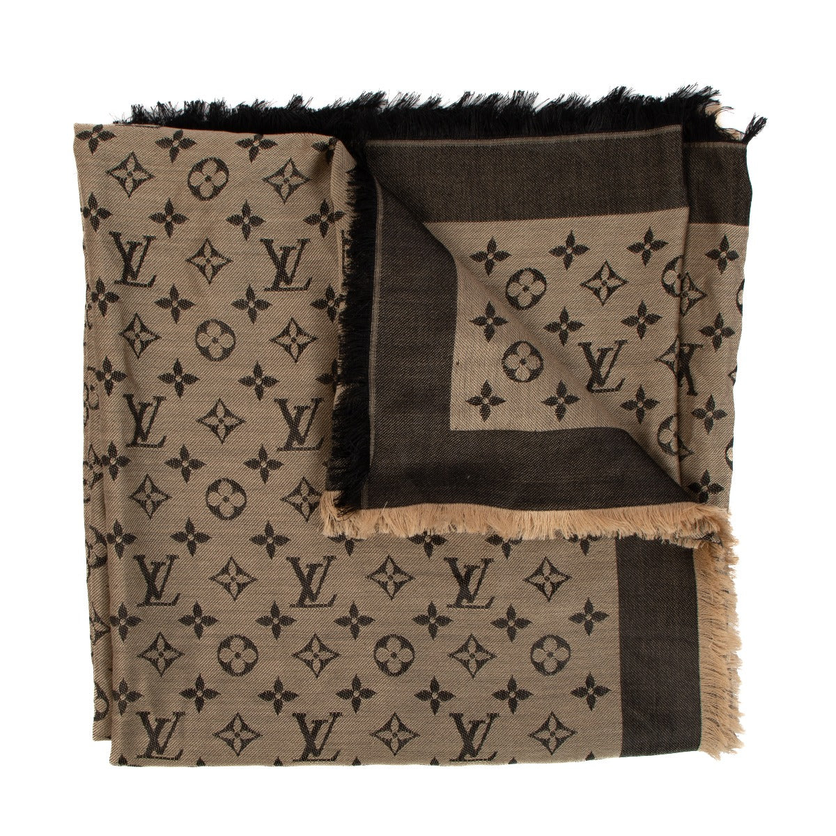 Louis Vuitton Brown Monogram Denim Shawl