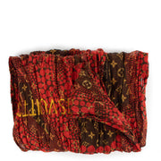 Shop safe online at Labellov in Antwerp this 100% authentic second hand Louis Vuitton Red Cotton Yayoi Kusama Scarf