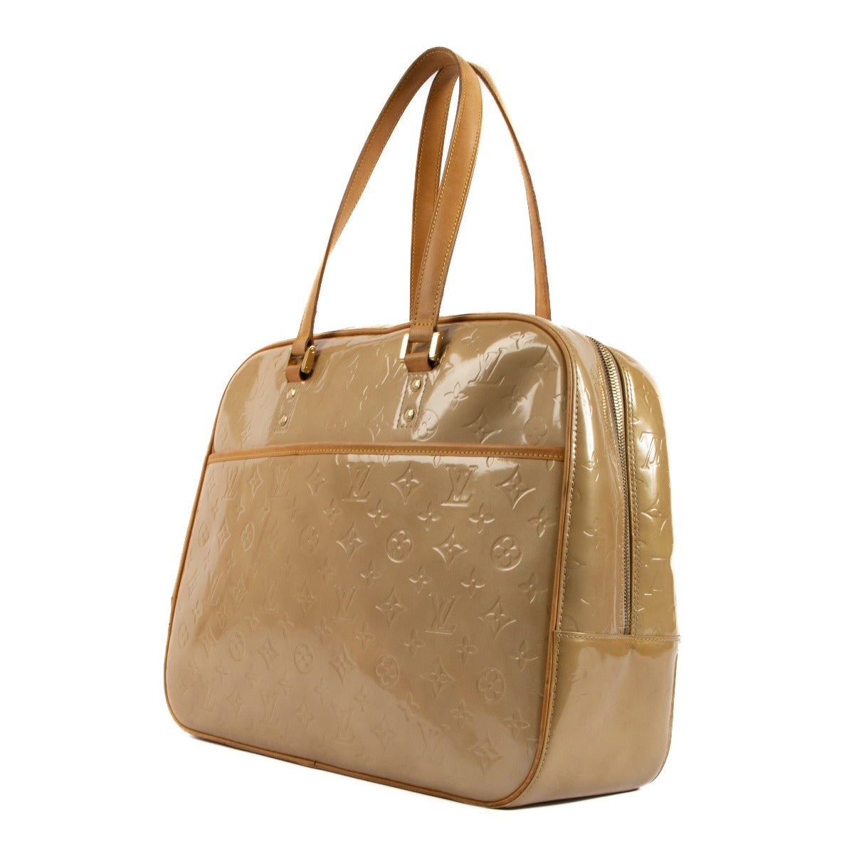 Louis Vuitton Beige Monogram Vernis Sutton Bag