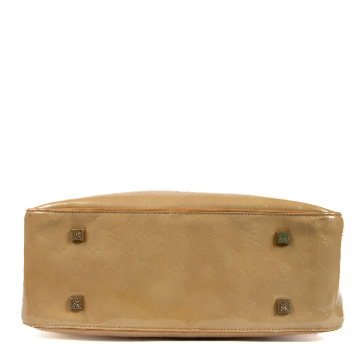 Louis Vuitton Beige Monogram Vernis Sutton Tas