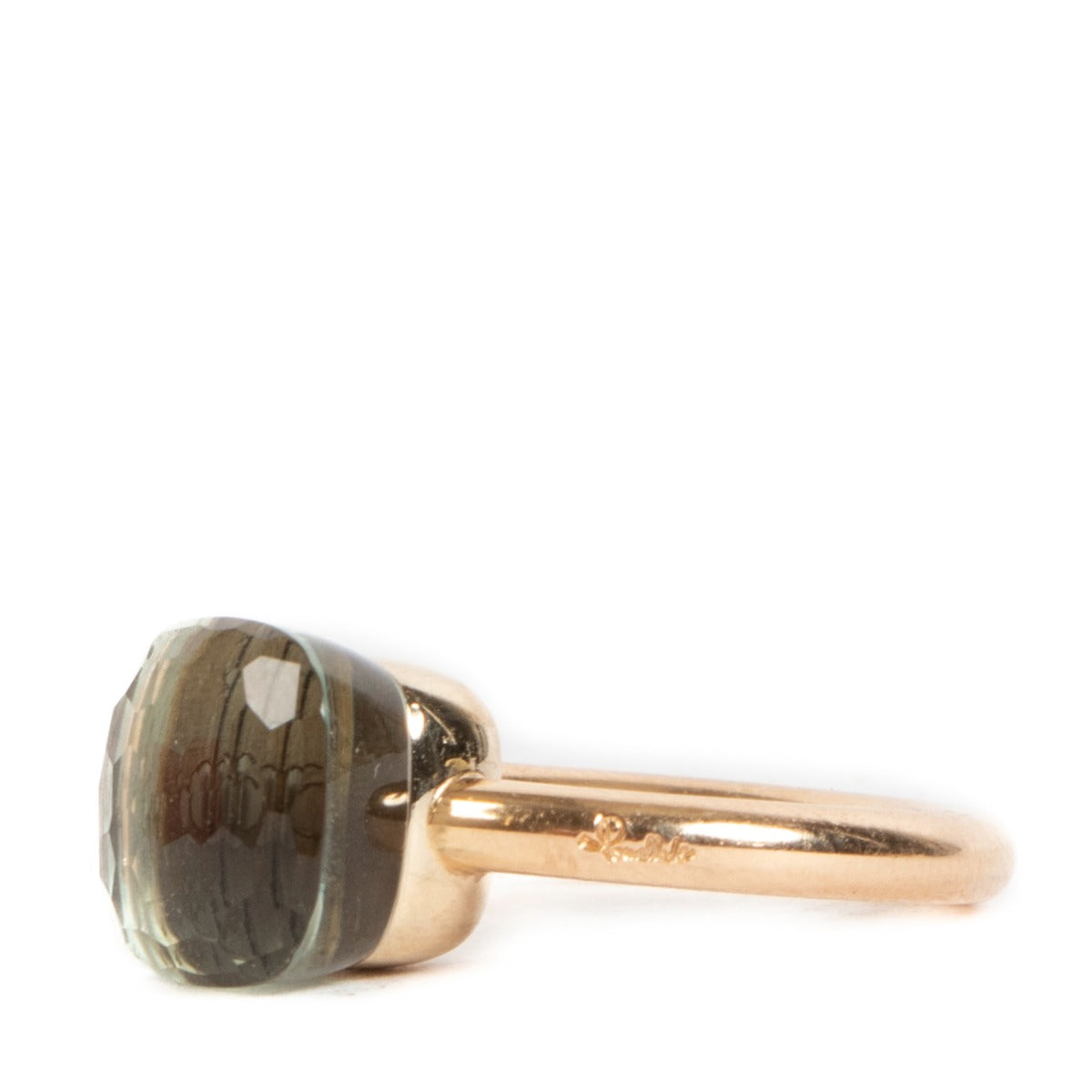 Pomellato Nudo Classic Rose Gold Praziolite Ring - Size 54