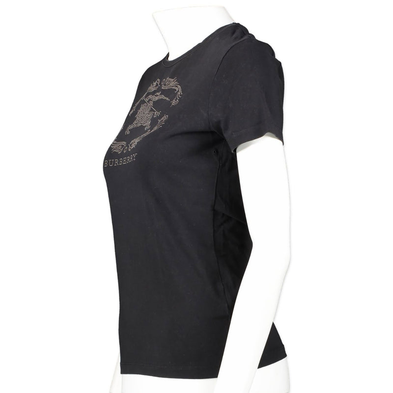 Authentieke tweedehands vintage Burberry Rhinestone Black T-shirt - Size S koop online webshop LabelLOV
