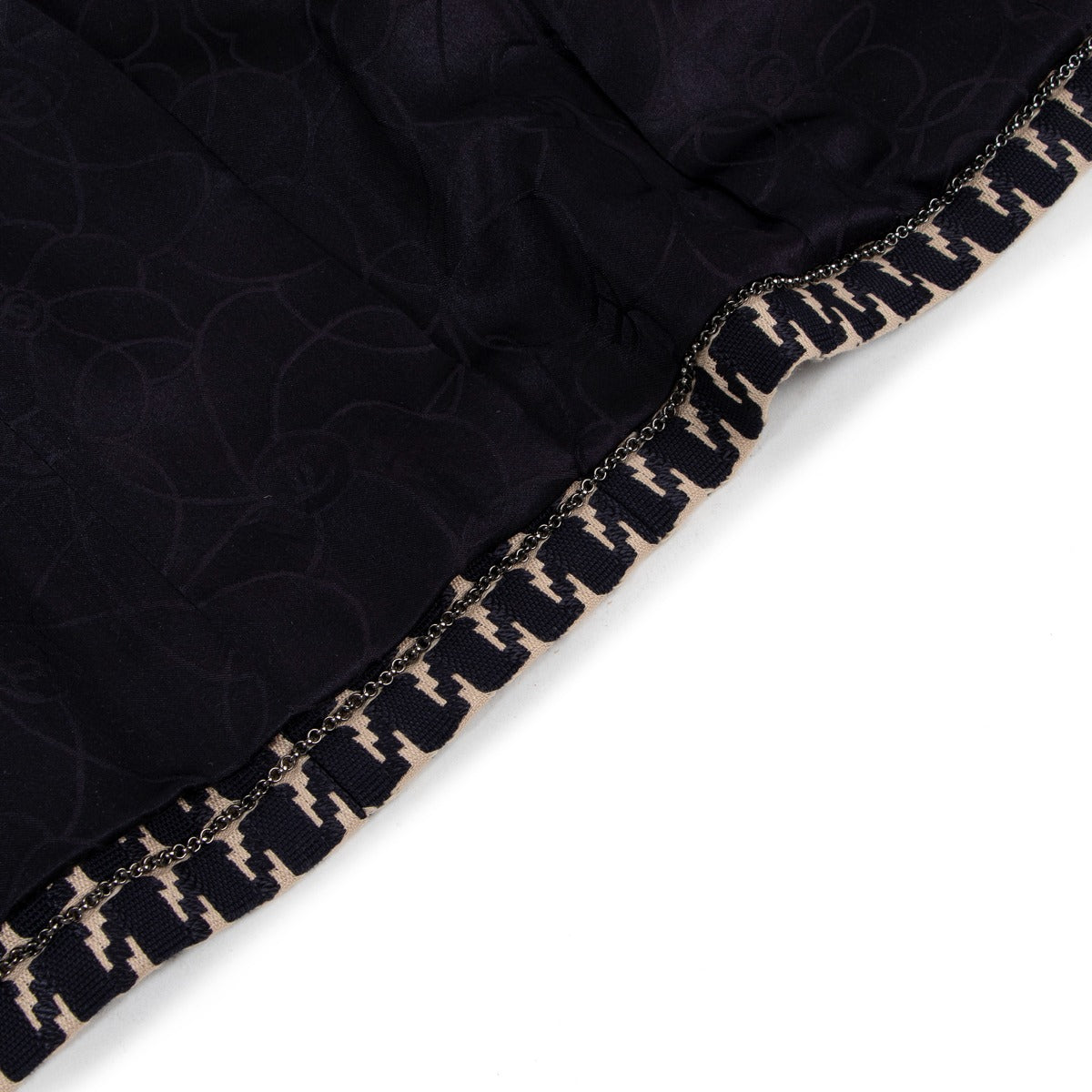 Blazer pied-de-poule Chanel Printemps 2001 bleu/beige - Taille FR40