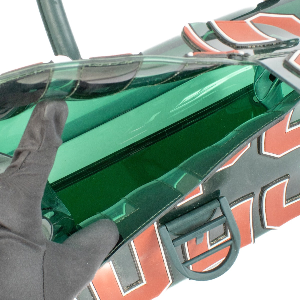 Shop safe online at Labellov in Antwerp, Brussels and Knokke this 100% authentic second hand Delvaux Green Vinyl Hero 1829 Limited Edition Brillant Bag