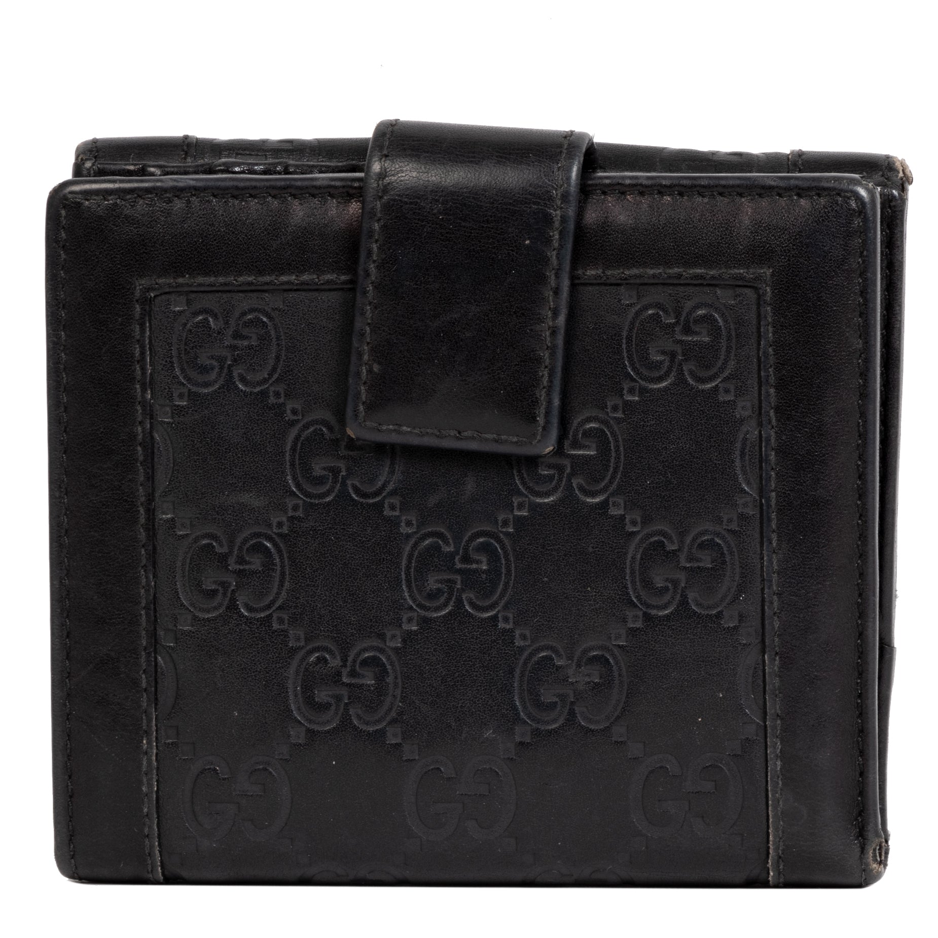 acheter en linge seconde main Gucci Black Monogram Wallet