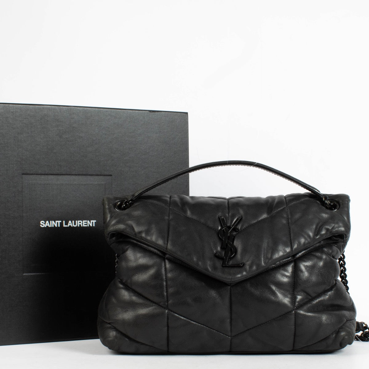 shop 100% authentic second hand Saint Laurent All Black Medium Puffer Bag on Labellov.com