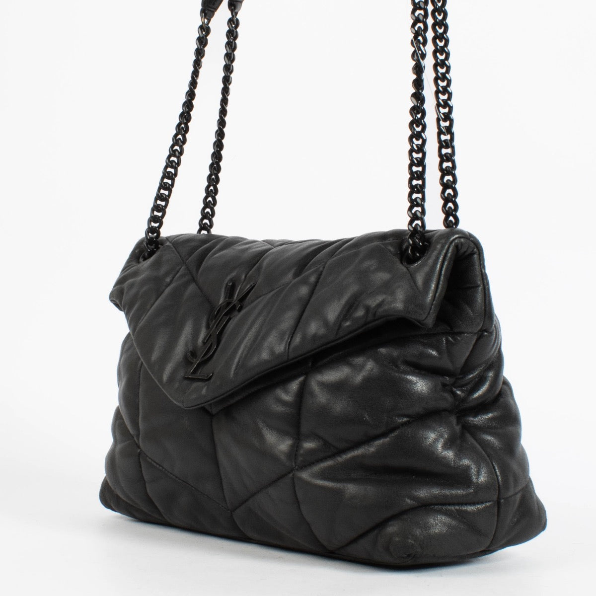 shop 100% authentic second hand Saint Laurent All Black Medium Puffer Bag on Labellov.com