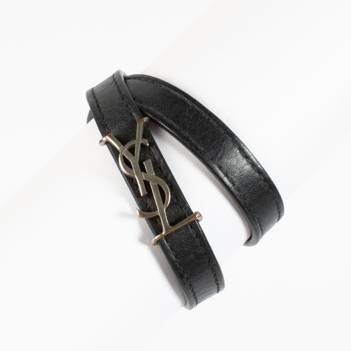 Shop 100% authentic second hand Saint Laurent Black Double Tour Bracelet on Labellov.com