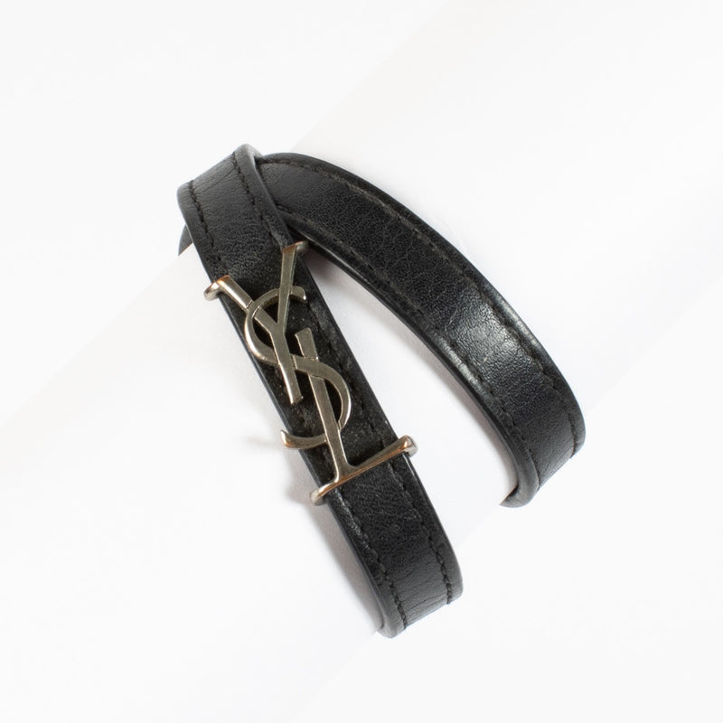 Shop 100% authentic second hand Saint Laurent Black Double Tour Bracelet on Labellov.com