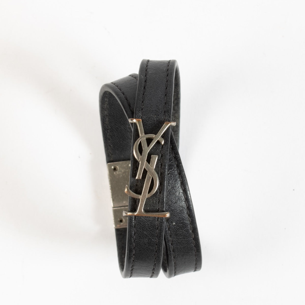 Shop 100% authentic second hand Saint Laurent Black Double Tour Bracelet on Labellov.com