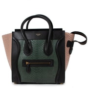 Celine Tri-Colour Python Micro Luggage Handbag